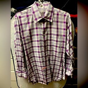 Peter Millar Button Down-Purple Stripe